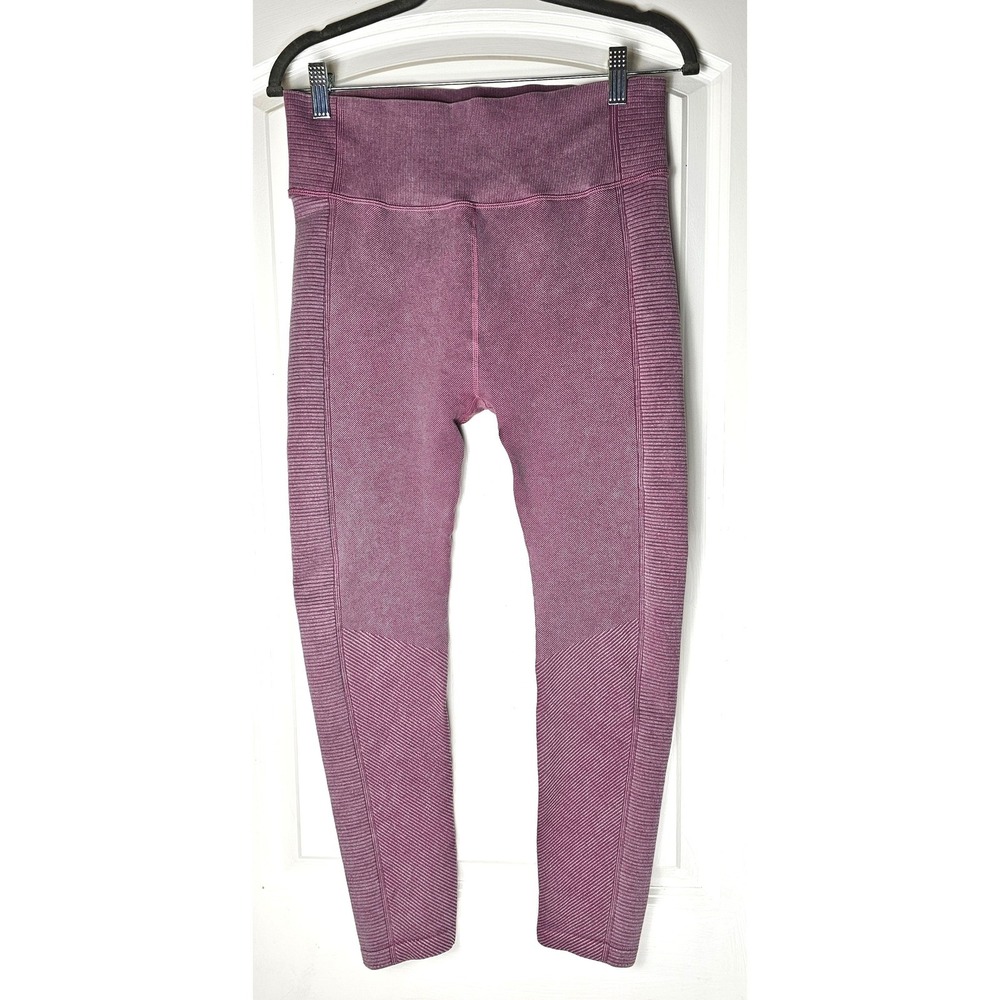 Harmony Balance Women Mineral‎ Wash Ribbed Moto Seamless Leggings Small Petite - Picture 2 of 5